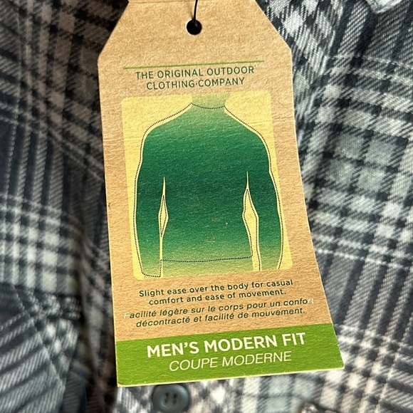 NWT Woolrich Miners Wash Cotton Flannel Plaid Shirt Sz Large Button Down Modern - Picture 5 of 15